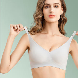 Vente en gros couleur gelée <span class=keywords><strong>sous</strong></span>-vêtements pour femmes enceintes gros seins sans trace <span class=keywords><strong>grossesse</strong></span> spécial <span class=keywords><strong>grande</strong></span> <span class=keywords><strong>taille</strong></span> soutien-gorge d'allaitement post-partum - Product Image 2