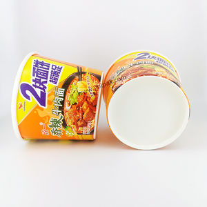 Taza de papel de doble pared con logotipo personalizado impreso de Xiamen, contenedor de sopa de fideos instantáneos con capa de PE para leche de arroz Ramen para servir alimentos - Product Image 3