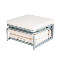 Cadre de lit simple moderne en métal avec matelas confortable design pliable pour chambre à coucher hôtel appartement entrepôt ferme villa