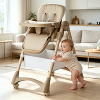 Chaise haute multifonction en plastique Clafbebe pour bébé de 0 à 12 mois, hauteur et dossier réglables, siège d'alimentation pour enfants