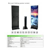 Écran publicitaire LED couleur pleine gamme IP65 personnalisable pour extérieur, machine publicitaire mobile pliable avec affichage GOB à épissure sans soudure grand format