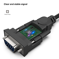 Cable Adaptador USB Serial RS-232 DB9 Macho de 1.8 Metros Personalizado, Conectores Niquelados, Material de PVC, Compatible con Win1/10/8.1/8/7 Mac