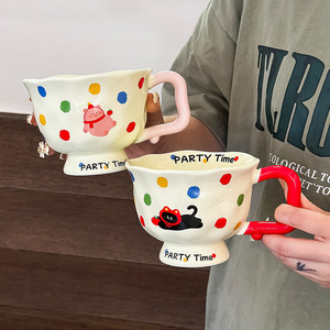 Taza <span class=keywords><strong>de</strong></span> Cerámica con Dibujos Animados para Niñas, Resistente a Altas Temperaturas, Apta para Microondas, para Dormitorio u Oficina, Estilo 2024 - Product Image 3