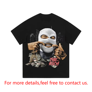 Coppia americana retrò parodia pittura a olio stampata in cotone lavato 100% ad asciugatura rapida antirughe t-shirt lunghe/corte - Product Image 1