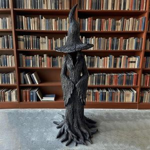 Witt, estatua de bruja encantadora para Halloween, obra de arte de resina pintada a mano, decoración de jardín perfecta con patrón de Anime y Animal - Product Image 5