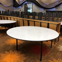 Table pliante de banquet de haute qualité de 6 pieds, table ronde pliante pour événements