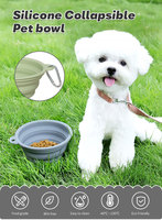 Bols pour chien pliables en silicone écologiques et portables, bols pliables pour nourriture et eau pour une utilisation en extérieur