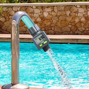 Đồng hồ đo lưu lượng nước với bảng điều khiển xoay 180 độ, đầu vào và đầu ra bằng đồng, đo mức tiêu thụ gallon/Lít và tốc độ dòng chảy - Product Image 5