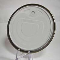 Porcelaine blanche enduite 214 #   Couvercle de boîte TFS avec languette de traction argentée