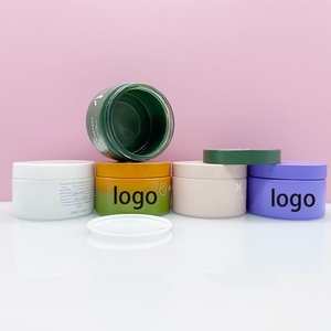 In Stock 200g Wholesale 5/10/15/20/30/50G Matte Black Red Face Cream Jar <b>Containers</b> 1 2 4 Oz Glass Jars With Plastic Color Lid - Product Image 4