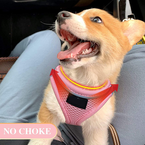 Arnés de moda Muker rosa transpirable de poliéster para perros pequeños, con hebilla ajustable, chaleco de malla suave para el pecho, con cintas, al por mayor - Product Image 4