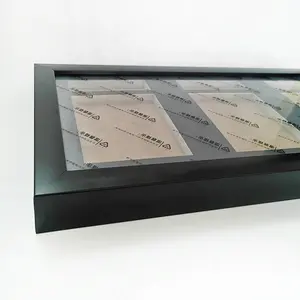Khung ảnh cắt dán màu đen với 3 lỗ hiển thị 3 4x6 ảnh Mat gỗ cắt dán khung plexiglass ngang hoặc dọc