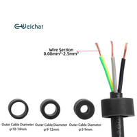 Connecteur rapide circulaire étanche IP68 à 3 pôles EW-P25X pour éclairage LED 250V 24A PA66/Cuivre Certifié CE