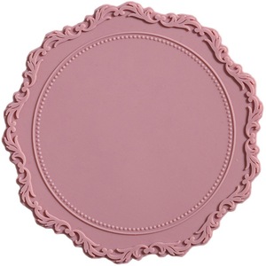 Posavasos y remaches de silicona para maceta, accesorio redondo de encaje, antideslizante, resistente al calor, para decoración del hogar y comedor - Product Image 4