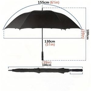 Parapluie automatique double couche 30 pouces imprimé sur mesure, ouverture automatique, vente en gros - Product Image 6