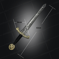 Épée de Chevalier Croisé Médiéval pour Cosplay LARP, Arme Viking en Mousse Plastique, Accessoire de Jeu en PE