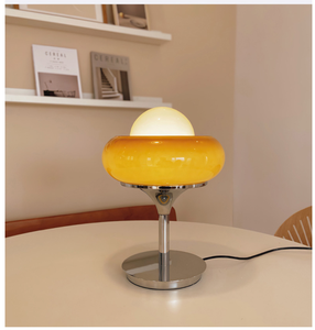 Lámpara de Mesa LED de Estilo Europeo, de Hierro y Vidrio Vintage, Moderna, Minimalista, para Habitación Infantil, Mesita de Noche, Escritorio, Estilo Nórdico Bauhaus - Product Image 5