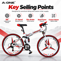 VTT Hardtail A-ONE 29 pouces avec cadre en acier, freins à disque Shimano 21 vitesses, idéal pour le VTT de montagne – Vente directe usine