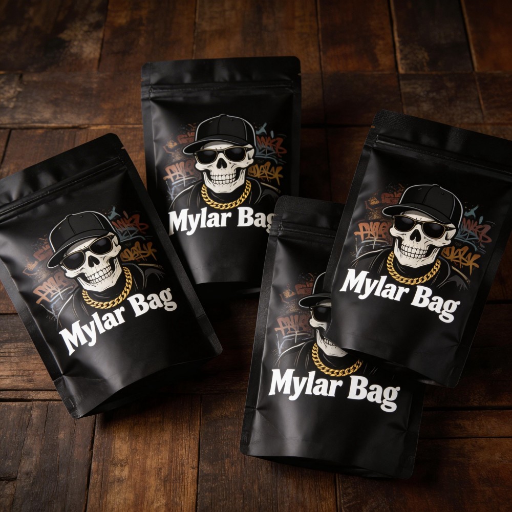 Custom Plastic Stand Up Doypack Pouch Smell Proof 3.5 Grams Child Proof Smell Proof Mylar Bags With My Logo