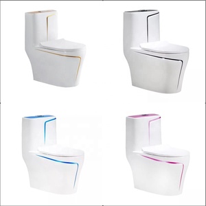 יוקרה מודרנית צבע ברסלונה מלכודת inodoro זהב קו אמבטיה פורצלן קערת אסלה קערת שירותים גבוהה קומדית עם תכונות מפתח - Product Image 3