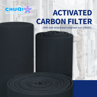 Filter Karbon Aktif Spons Hitam untuk Penghilang VOC, Spons Filter Udara Tahan Api untuk Penghilang Bau Industri