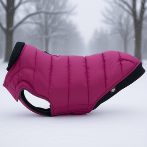 Manteau pour chien Arlay XXS 24 cm couleur cerise, vêtements chauds d'hiver pour animaux de compagnie - Product Image 3