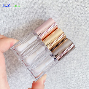 Lz Gói Hot Bán 8Ml Súng Vàng Top Lipgloss Ống Biểu Tượng Tùy Chỉnh Rõ Ràng Cây Đũa Phép Lớn Sang Trọng Lip Gloss Ống Với Lớn <span class=keywords><strong>DOE</strong></span> Chân - Product Image 6