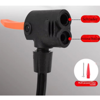 Pompe à vélo au sol 160 PSI, corps en acier durable, manomètre analogique, long tuyau, poignée ergonomique, compatible avec les valves Presta, Schrader, Dunlop