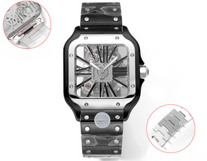 Montre mécanique automatique élégante et tendance, cadran entièrement ajouré, bracelet à dégagement rapide, luxe discret - Product Image 2