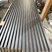 Panneaux muraux décoratifs 3D en bambou, bois et plastique, moulures WPC rainurées pour extérieur, grille PVC modèle Arabie Saoudite, design durable 5 ans