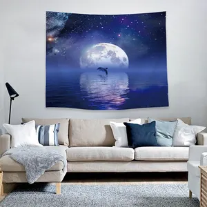 Wall Tapestry Manufacturers Wholesale Moon Hanging Cloth Decoration Tpestry