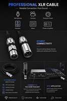 Câble d'extension XLR mâle vers femelle, câble DMX, pour microphone de scène, câble de microphone, cuivre pur 22AWG