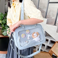 Sac de messager à bandoulière avec boucle antivol réglable en PU de couleur unie, sac de messager à bandoulière de dessin animé mignon