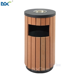 Meuble de rue de 8 gallons en fer et en PVC, poubelle à café en acier pour le <span class=keywords><strong>jardin</strong></span> et le parc - Product Image 6