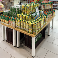 Étagère de présentation en métal personnalisée pour boutique et supermarché, comptoir de promotion, îlot d'affichage