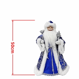 Año Nuevo <span class=keywords><strong>ruso</strong></span> Lujo Papá Noel Diseño personalizado Oro azul Reutilizable Ecológico Papá Moroz Bolsa de regalo Decoración interior Muñeca - Product Image 5