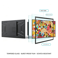 Layar LCD ADS 75" Kaca Tempered untuk Dinding, Digital Signage, Billboard Elektronik untuk Periklanan