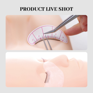 XIUSUZAKI Moule Modèle Humain Tête Formation Maquillage Modèle <span class=keywords><strong>Yeux</strong></span> En Caoutchouc, Cils Du Visage, Et Extension <span class=keywords><strong>De</strong></span> Cils Maquillage Pratique Tête - Product Image 2