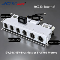 Unidad Evaporadora de Refrigeración Individual Universal BC223 para Debajo del Tablero, 12V 24V 48V, para RV, Camión, Autobús, con Control Remoto, ORING, LHD/RHD
