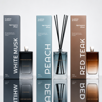 Diffuseur de parfum en verre carré de 100 ml en gros ; Sans alcool, parfum et logo personnalisables ; Parfum longue durée pour offrir en cadeau