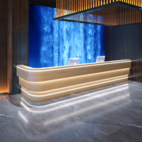 Discothèque personnalisée Pierre acrylique Bar Restaurant Bar à vin Lumineux Commercial LED Bar Design à vendre