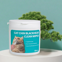 Nouvelle arrivée Black Chin Removal pour chats Pet Finger Cleaning Lingettes humides Bain Nettoyage Meow Naturel Écologique