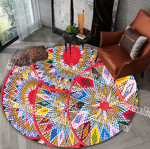 Traditionnel éthiopien Moseb motif afrique coloré panier <span class=keywords><strong>tapis</strong></span> en gros Habesha café <span class=keywords><strong>tapis</strong></span> pour mariage <span class=keywords><strong>et</strong></span> fête - Product Image 6