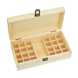 Wooden Bamboo Oil Box Essential Oil Storage Holds 25 5-15ml Essential Oils Bottle Custom