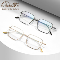 Montures de lunettes optiques en titane pour hommes, design original premium, logo personnalisé, fines, pour la vente de lunettes médicales