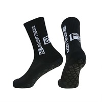 Fabrication de soccer antidérapant logo personnalisé Sport Football Chaussettes antidérapantes Basketball Sports Grip Chaussette Football