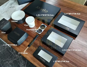 Logotipo personalizado restaurante japonés para llevar yakitori Tuna omakase sashimi <span class=keywords><strong>Tempura</strong></span> <span class=keywords><strong>sushi</strong></span> caja deslizante Bento comida papel embalaje - Product Image 5