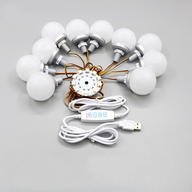 Modern 15-Dimmable Bulb Lighted Makeup Vanity Mirror/Cabinet with 15 Dimmable Bulbs IP44 Rated