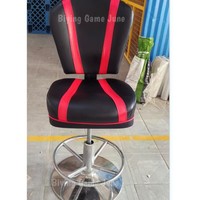 Tabouret de jeu multifonction de luxe avec repose-pieds et dossier en cuir PU, chaise réglable en hauteur pour salle de jeux