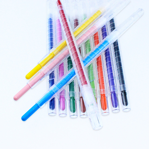 Non-Toxic12 couleurs rotatif twistable crayons peinture pour enfants <span class=keywords><strong>crayon</strong></span> de <span class=keywords><strong>cire</strong></span> art couleur <span class=keywords><strong>crayon</strong></span> ensemble en PVC avec logo personnalisé - Product Image 2